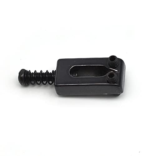 [AUSTRALIA] - SAPHUE Guitar Bridge Saddle with Spring Screws Wrench Tremolo for Fender Strat Stratocaster Tele Telecaster Electric Guitar Replacement Parts Accessories 6Pcs Bridge Saddles（Black） Black 