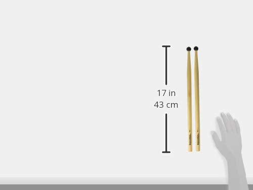 Innovative Percussion Hickory Shaft Marching Sticks, inch (TS2) TS-2 OVERSIZED ROUND BEAD NYLON