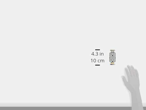 Leviton G5362-WTG 20A-125V Extra-Heavy Duty Industrial Grade Weather/Tamper-Resistant Duplex Self-Test GFCI Receptacle, Gray, 20-Amp