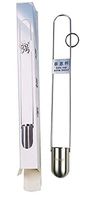 YFYIQI Stainless Steel Zahn Viscosity Cup Viscometer for Medium Viscosity Oil Mixed Paint Latex Paint Hole Diameter 3.8 mm Viscosity Range 100cst to 800cst