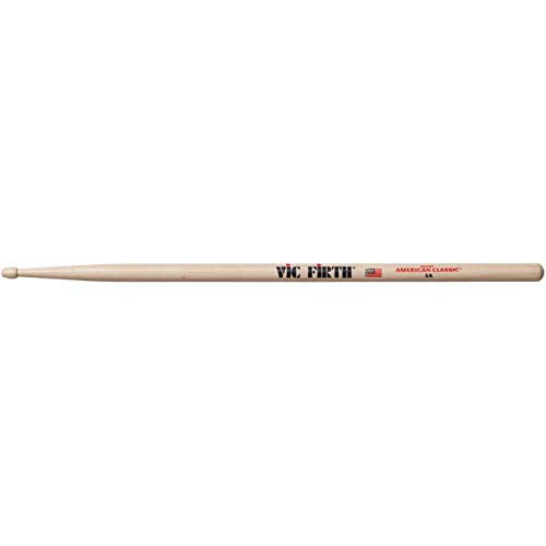 Vic Firth American Classic Drumsticks - 5A with Teardrop-shaped tips, 16" Length, and .565" Diameter (3-Pack)