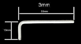 3mm Hex/Allen Wrench/Key/Tool Stainless Steel SS (100)
