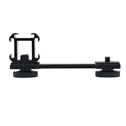 Walway Triple Cold Shoe Mount Extension Bar Bracket with 1/4 Adapter for Zhiyun Smooth 4 DJI Osmo Pocket Osmo Mobile 3 Feiyutech Vimble 2 3-Axis Gimbal Accessories