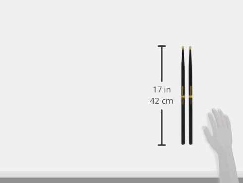 Promark ActiveGrip Forward Drumsticks, Acorn Tip, Black, Rebound 5A