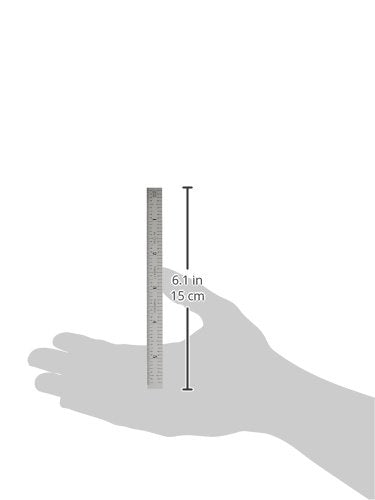 Starrett C334-150 2-Sided 6" Steel Ruler 1-(Pack)