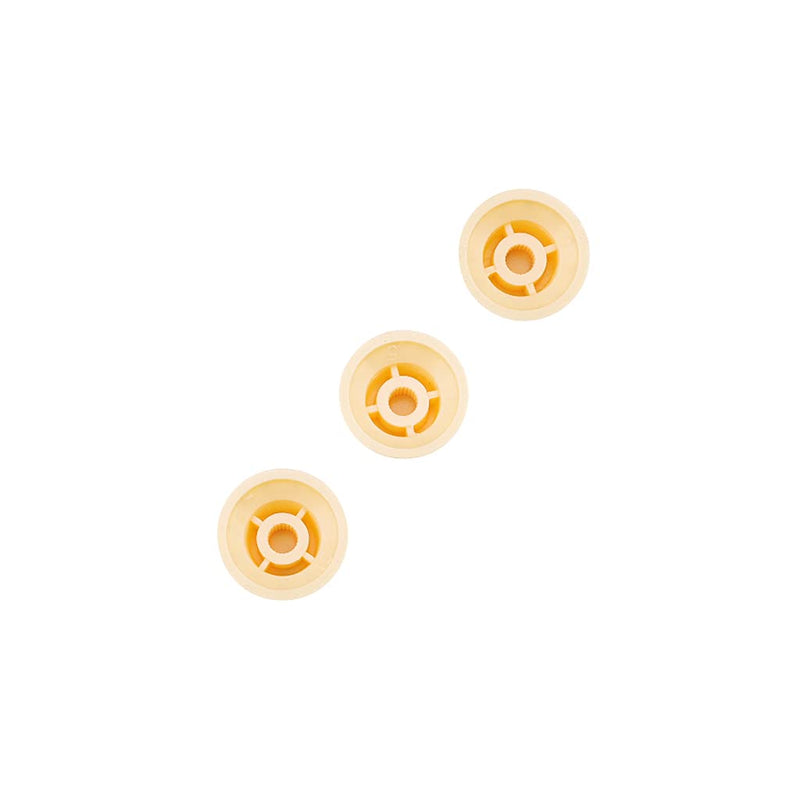 Alnicov 3 in 1 Speed Volume Tone Control Knobs Plastic Knobs for Left Hand Guitar Bass Parts,Cream Color