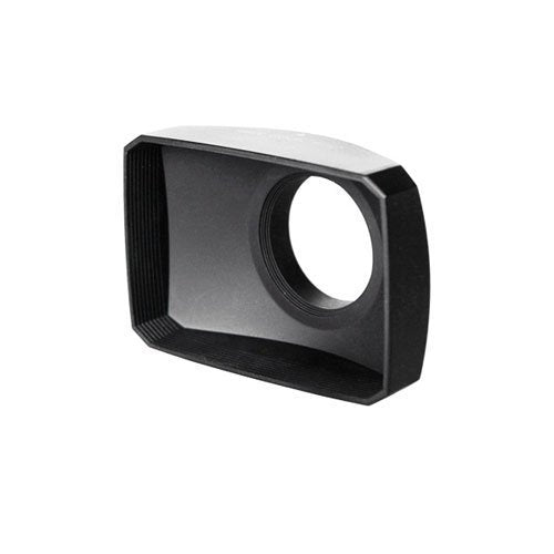 Mennon 37mm 16:9 Wide Angle Video Camera Screw Mount Lens Hood with White Balance Cap, Black