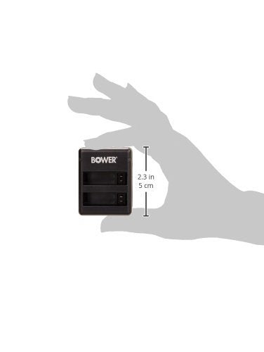 Bower XAS-GP4DUAL Dual Battery Charger for GoPro ADHBT-401 (Black)