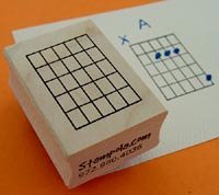 Stampola Guitar Chord Stamp (Large) - 5 Fret