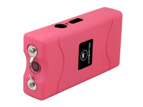 VIPERTEK VTS-880-30 Billion Mini Stun Gun - Rechargeable with LED Flashlight, Pink