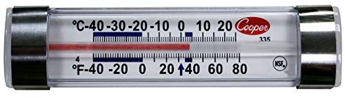 Cooper Instrument NSF Approved Refrigerator/Freezer Tube Thermometer 40/80 (13-0697) Category: Thermometers