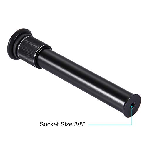 Electronics Mart Tripod Monopod Extension Rod for DSLR, SLR Cameras and Gimbal Metal Handheld Adjustable 3/8" 1/4'' Screw Size Mount Extension Rod