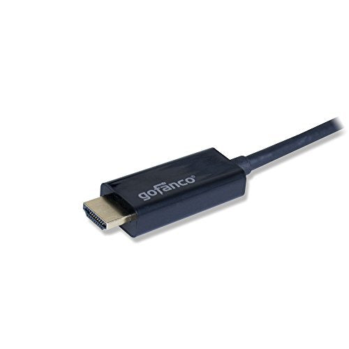 [AUSTRALIA] - gofanco 6 Ft. DisplayPort 1.2 to 4K HDMI Cable Adapter [Gold Plated] for DP Systems to HDMI Ultra HDTVs or Monitors (DP4kHDMI6F) 6 Feet 