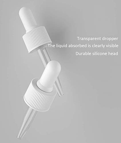 erioctry 6PCS 25ml Brown Plastic Dropper Bottles with Silicone Pipettes and Rubber Head/Essence Makeup Cosmetic Sample Container Bottle for Essential Oil Aromatherapy Use