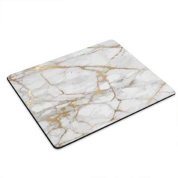Galdas Mouse Pad Mousepad Non Slip Rubber Gaming Mouse Pad Rectangle Mouse Pads for Computers Laptop (Marble Gold) Marble Gold