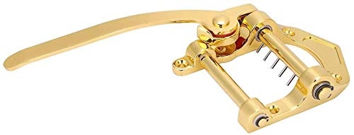 Alnicov Guitar Tremolo Unit Vibrato Bridge,Vibrato Tailpiece Tremolo for Tele,SG,LP,ETC Electric Guitars Gold