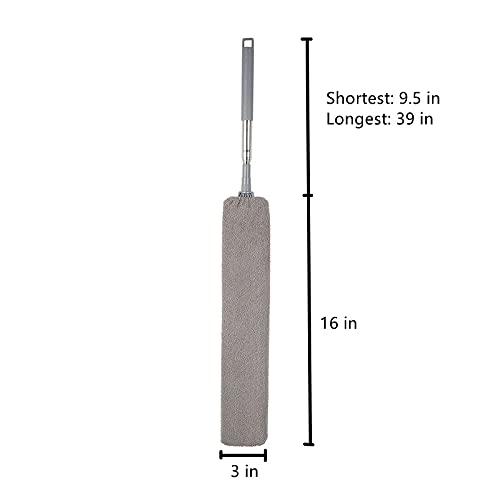 Retractable Gap Dust Cleaner, Cleaning Tool Under Appliance Or Sofa,Microfiber Hand Duster, Detachable and Washable Gap Cleaning Brush, Couch Cleaner, Including A Replacement Cloth Cover
