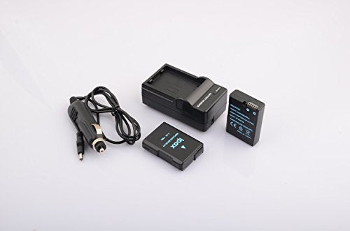 Ipax 2X Battery, Wall Charger, and Car Plug Charging Kit, Replacement EN-EL14 ENEL14 EN-EL14a ENEL14a Battery