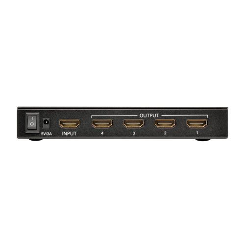 Tripp Lite HDMI Splitter, 4 Port 1 in 4 out Splitter, 4K Audio Video, DVI Compatible, HDCP 1.3, 4K x 2K (B118-004-UHD) 4-Port 4K