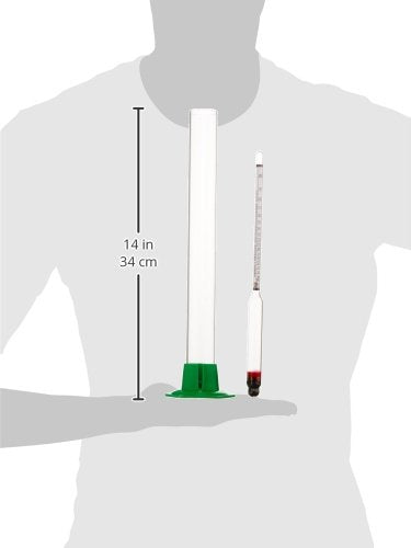 Naruekrit R3-XIKQ-AD0G Proof and Tralle Hydrometer with 12' Glass Test Jar