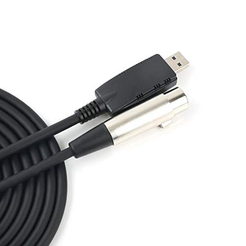 USB Microphone Cable by SiYear, USB Male to XLR Female 3 Pin Converter Cable Studio Audio Cable Connector Cords Adapter for Instruments Recording Karaoke Singing or Microphones(10FT/3M)