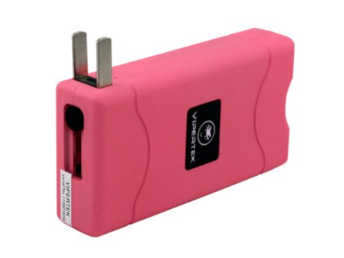 VIPERTEK VTS-880-30 Billion Mini Stun Gun - Rechargeable with LED Flashlight, Pink