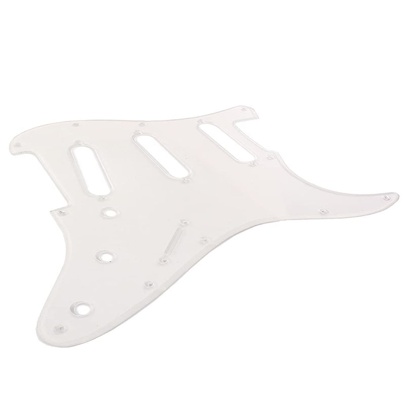 Alnicov 11 Hole PVC Clear SSS Guitar Pickguard Scratch Plate With Gold Screws for ST Electric Guitar