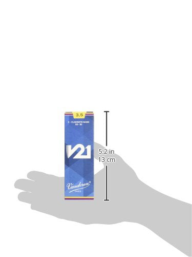 Vandoren CR8235 Bass Clarinet V21 Reeds Strength 3.5, Box of 5