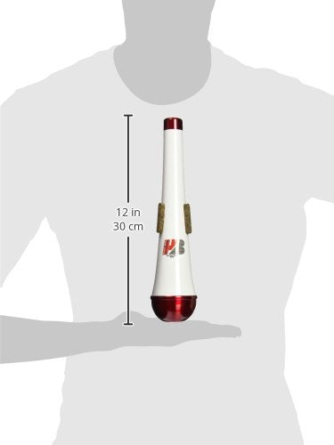 Humes and Berg Stonelined Pixie Straight Aluminum Red/White Trombone Mute (163)