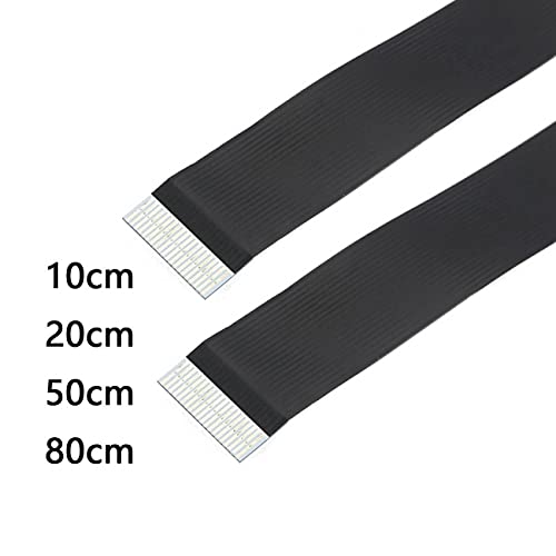 NFHK CYFPV Dual 90 Degree Right-Up Angled HDMI Type A Male to Male HDTV FPC Flat Cable for FPV HDTV Multicopter Aerial Photography 50CM 0.5M