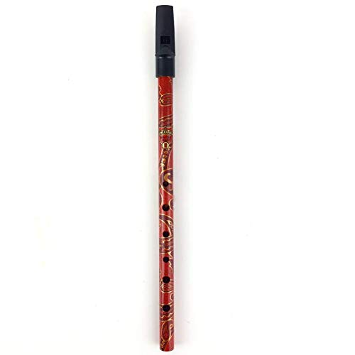 Generation 700521 Boho Model Designer English Tin Penny Whistle in D Gift Pack (Green, Blue, Red, Black) (Red)