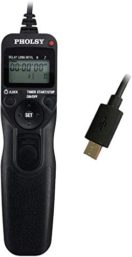 [AUSTRALIA] - PHOLSY RR90 Timer Remote Control Cable with Intervalometer for Fujifilm GFX50S X-Pro2 X-H1 X-T2 X-T1 X-T10 X-T20 X-T100 X-E2S X-E2 X-E3 X-M1 X-A20 X-A5 X-A3 X-A2 X-A1 X-A10 X100F X100T X70 X30 XQ2 XQ1 RR90 for Fuji 