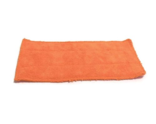 Set of 2 Reusable Microfiber Mop Pads- Compatible with Swiffer WetJet (Orange) Orange