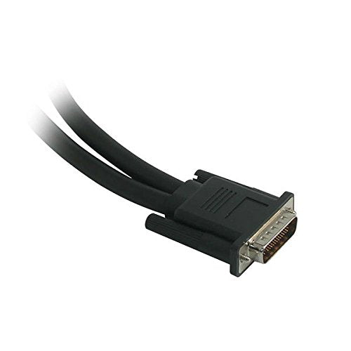 C2G 38066 One LFH-59 (DMS-59) Male to One DVI-I Female and One VGA Female Cable, Black (9 Inch) Male to DVI and VGA Cable