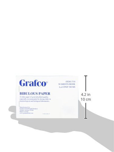 Grafco Bibulous Paper - Blotting Absorbent Paper, 50 Sheets, 4" x 6", Pack of 6, 3718