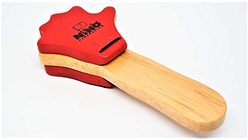 Nino Percussion NINO585 Wood Hand Castanets, Red