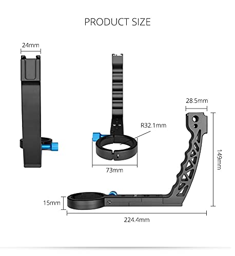 Aluminum Alloy Handy Sling Hand Grip Handle for Ronin S SC Gimbal Neck Ring Mounting Handheld Camera Stabilizer Accessories Extension Connect LED Light Monitor Microphone (for Ronin S)