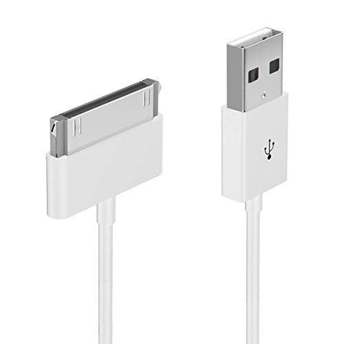 Master Cables Replacement 30-Pin USB Data Sync Charging Cable Compatible with iPhone 4/4s,3G/3GS, iPad 1/2/3 and iPod, 1 Metre, White