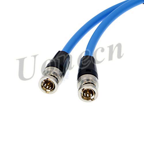 Uonecn 12G 75 Ohm HD-SDI Video Coaxial Cable BNC Male to Male for 4K Video Camera 39'' Blue