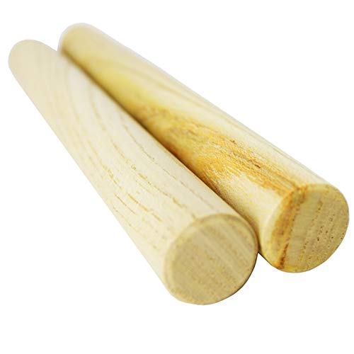A-Star AP4101 Maple Wooden Claves, 20 cm - Pair - Handheld Rhythm Sticks, Educational Percussion Instrument, Natural One Size