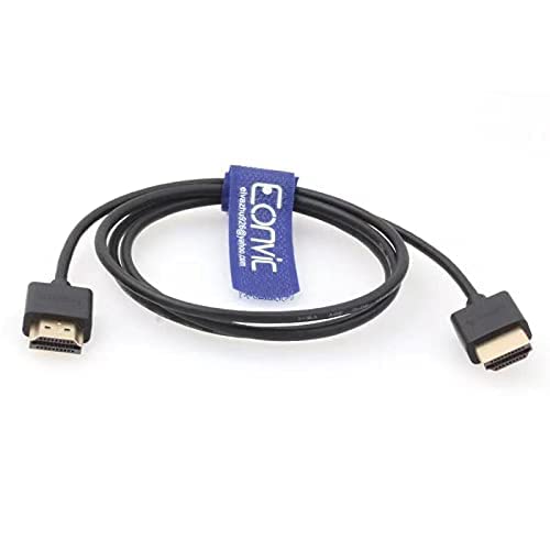 EONVIC High Speed 2.0 HDMI Thin Flexible Cable for Z-CAM F6,Atomos Ninja V, Portkeys BM5 Monitor 0.5 Meters