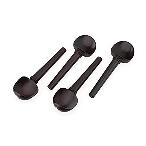 JinQu 4Pcs Cello Tuning Pegs Durable Ebony Cello Pegs 4/4 Size