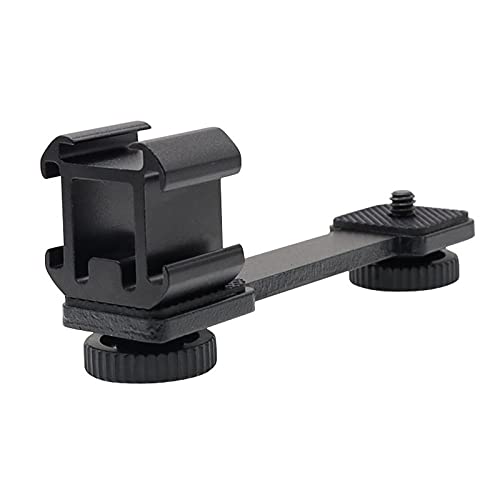 Walway Triple Cold Shoe Mount Extension Bar Bracket with 1/4 Adapter for Zhiyun Smooth 4 DJI Osmo Pocket Osmo Mobile 3 Feiyutech Vimble 2 3-Axis Gimbal Accessories