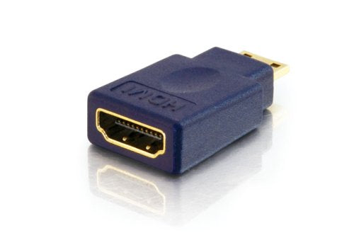 C2G Mini HDMI to HDMI, HDMI Adapter, Velocity Female to Male Adapter, Blue, Cables to Go 40435 A Female to HDMI C Male Adapter