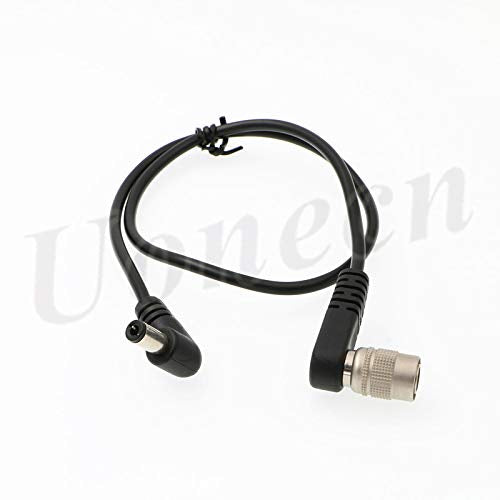 Uonecn Right Angle Hirose 4 Pin Male to Right Angle DC Jack for Sony F5 Camera to SmallHD Monitor