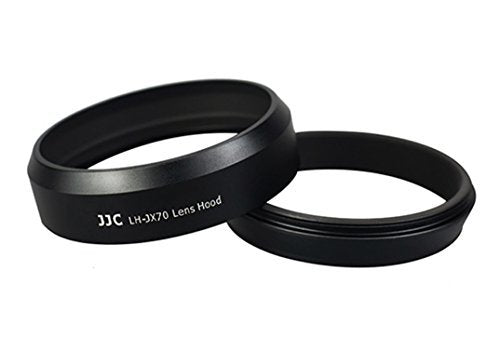 JJC LH-JX70 Black Metal Lens Hood for Fujifilm X70, Fuji X70 Lens Hood, Black Lens Hood for Fui X70, Replacement of Fujifilm LH-X70 Lens Hood