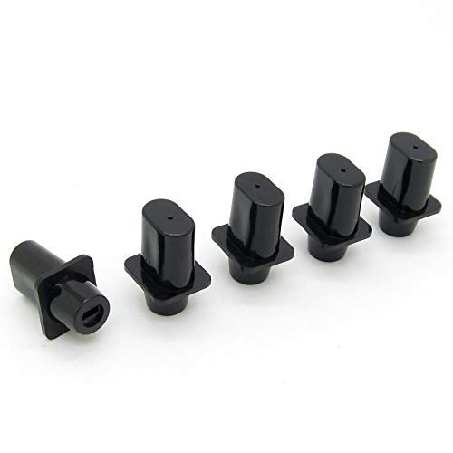 Tele Switch Cap Tip Telecaster Top-Hat Switch Tip Black for Tele Guitar Parts Pack of 5