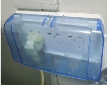 Fielect Weatherproof in Use Outlet Cover Plug Receptacle Protector for Retrofit Siding Construction Blue 118 Type 135x95x41mm 2Pcs