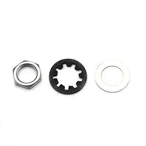 [AUSTRALIA] - MAXCHEER set of 4 Guitar nuts, washers & lock washers for 1/4 2-Conductor Guitar/Bass Output Jack 
