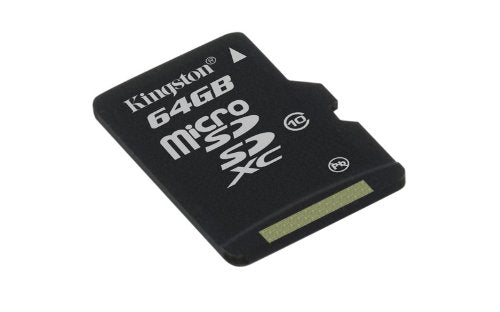 Kingston Digital 64 GB microSD Class 10 UHS-1 Memory Card 30MB/s with Adapter (SDCX10/64GB) Standard Packaging